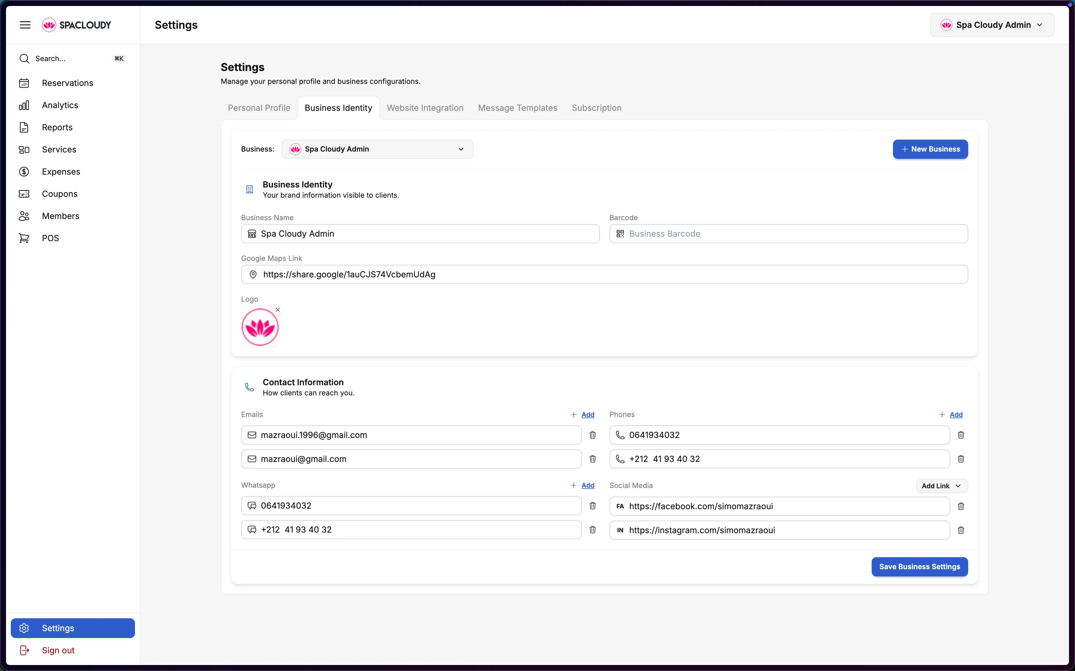 Multi-Business Support